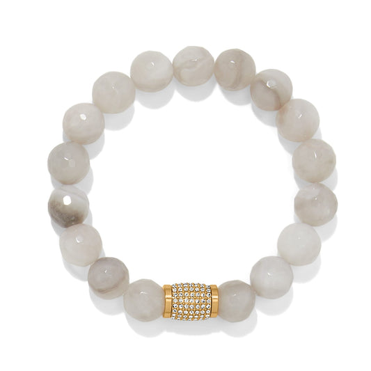Meridian Solis Bead Stretch Bracelet — Cream