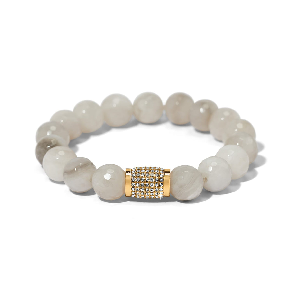 Meridian Solis Bead Stretch Bracelet — Black
