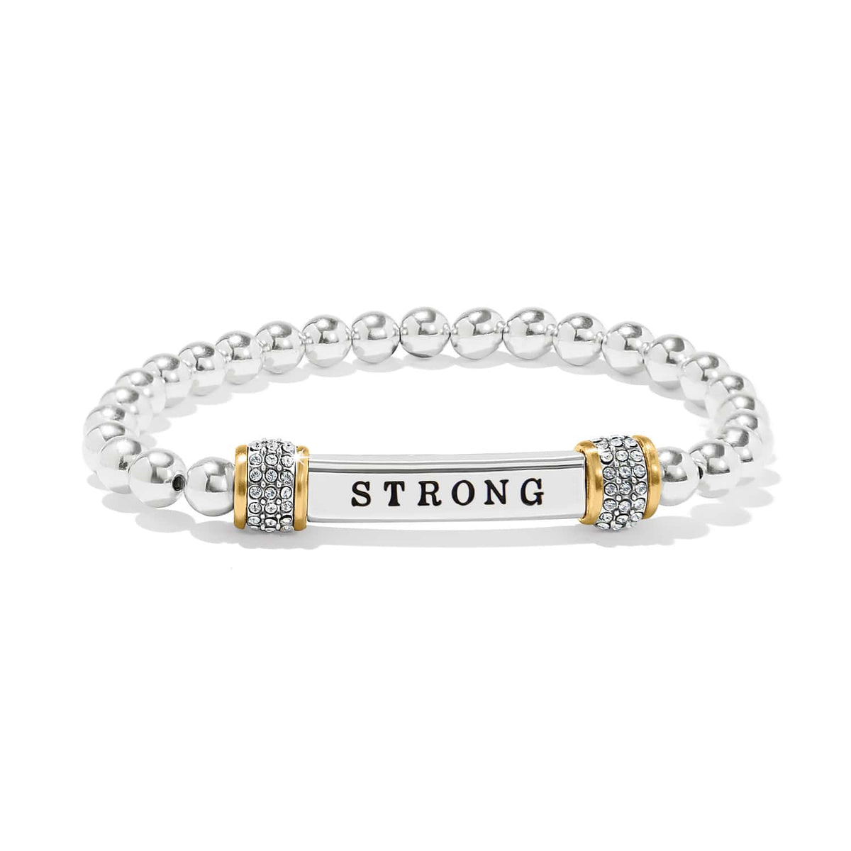 Meridian Strong Two Tone Stretch Bracelet — Silver-Gold