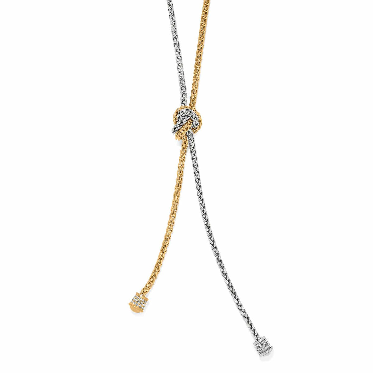 Meridian Ventus Two Tone Y Necklace — Silver-Gold
