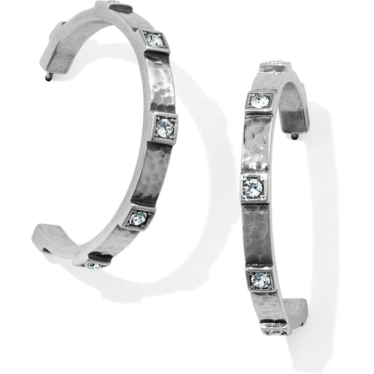 Meridian Zenith Station Hoop Earrings — Silver