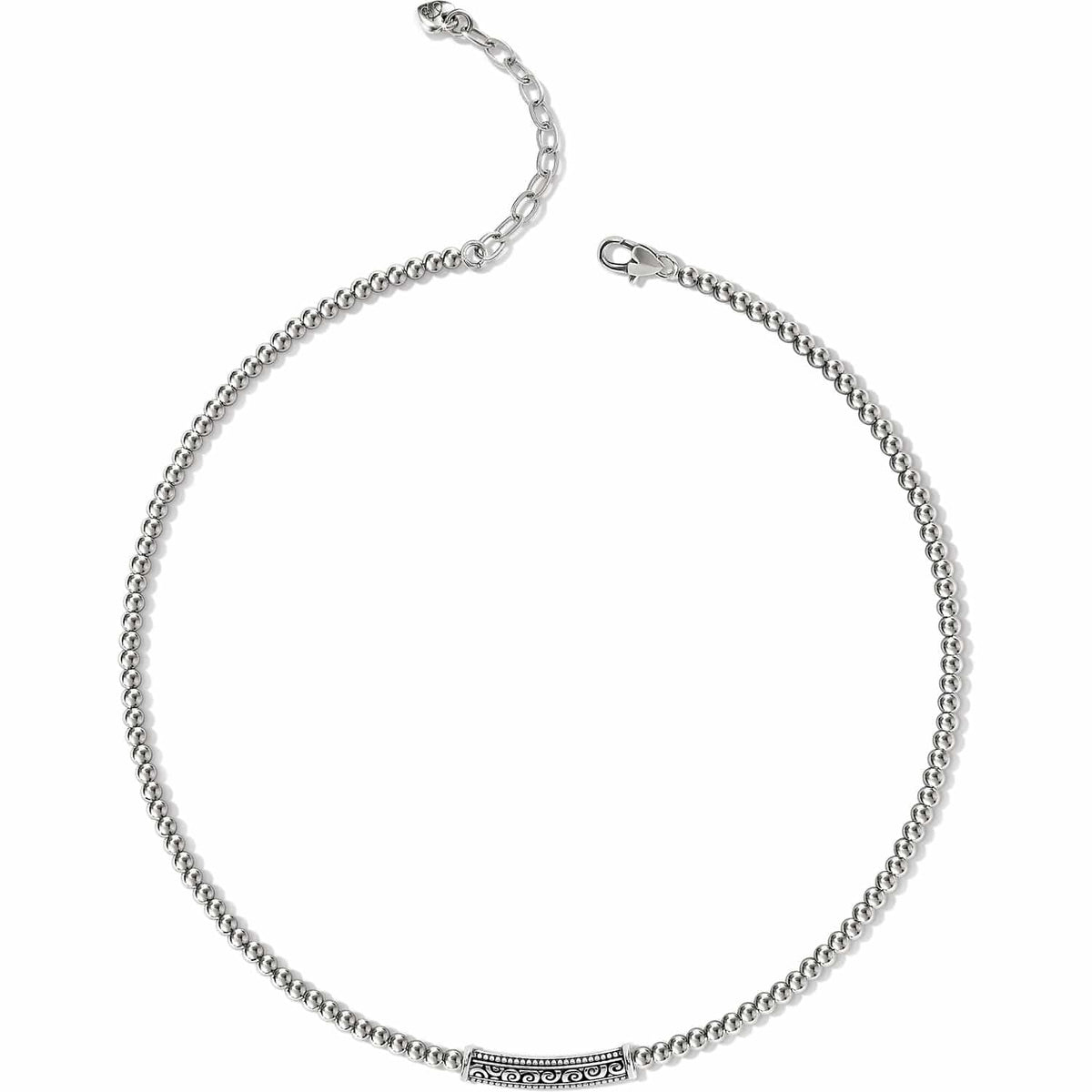 Mingle Adore Bar Collar Necklace — Silver