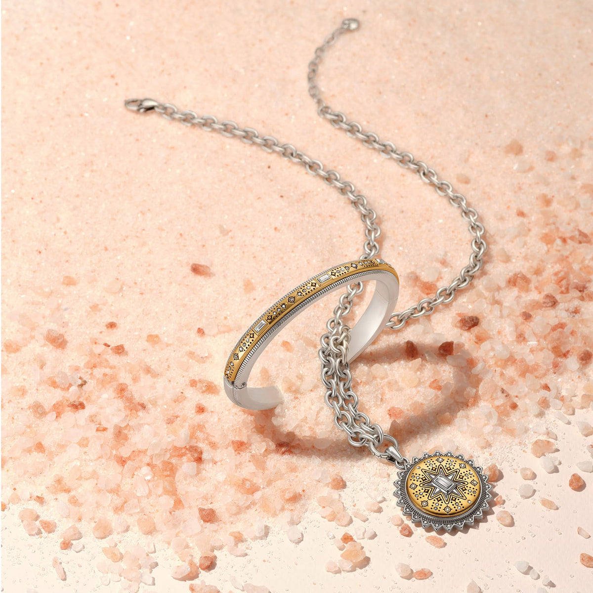 Mosaic Nova Hinged Bangle by Brighton