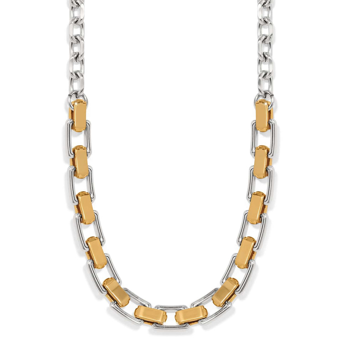 Mosaic Two Tone Links Necklace by Brighton
