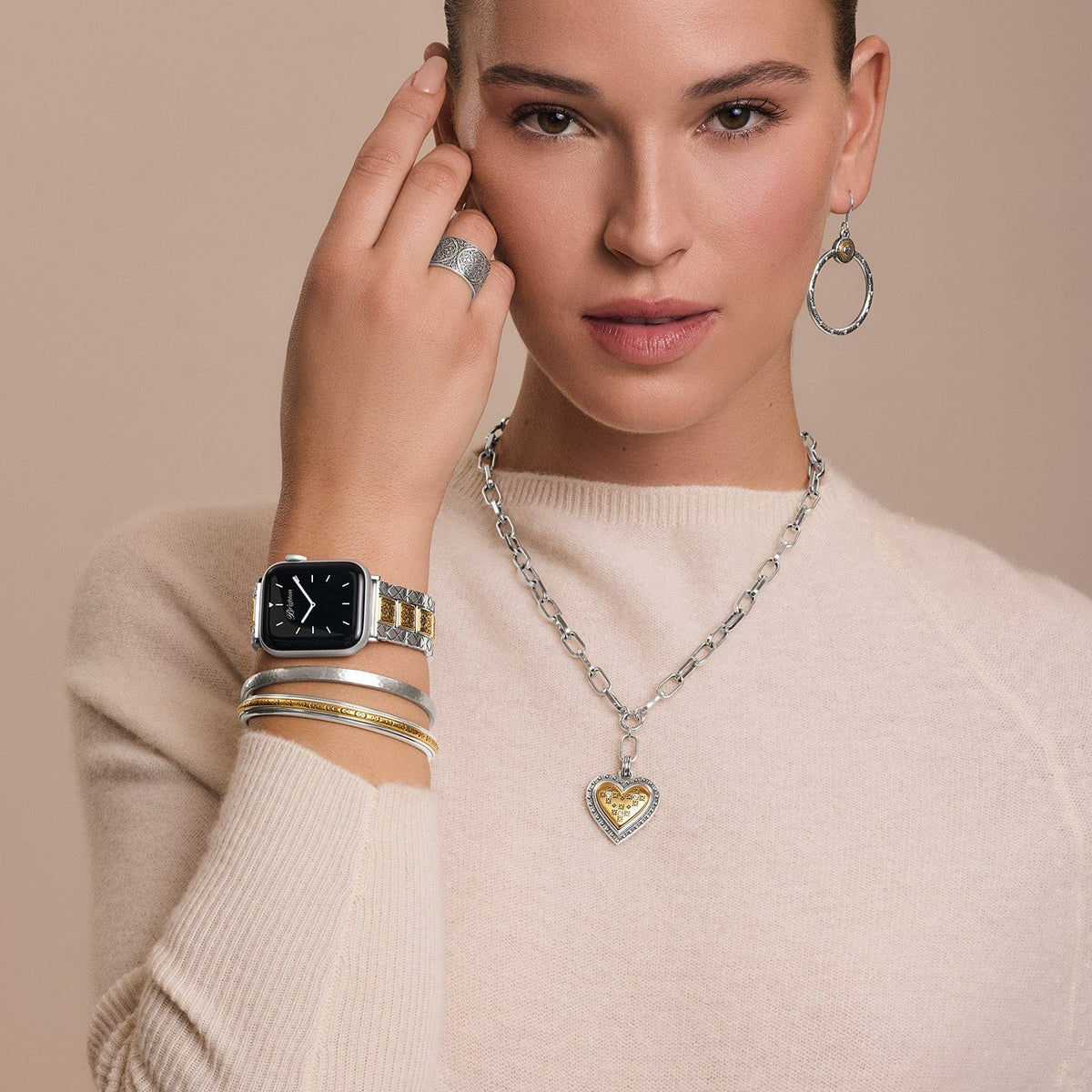 Mosaic Two Tone Watch Band by Brighton