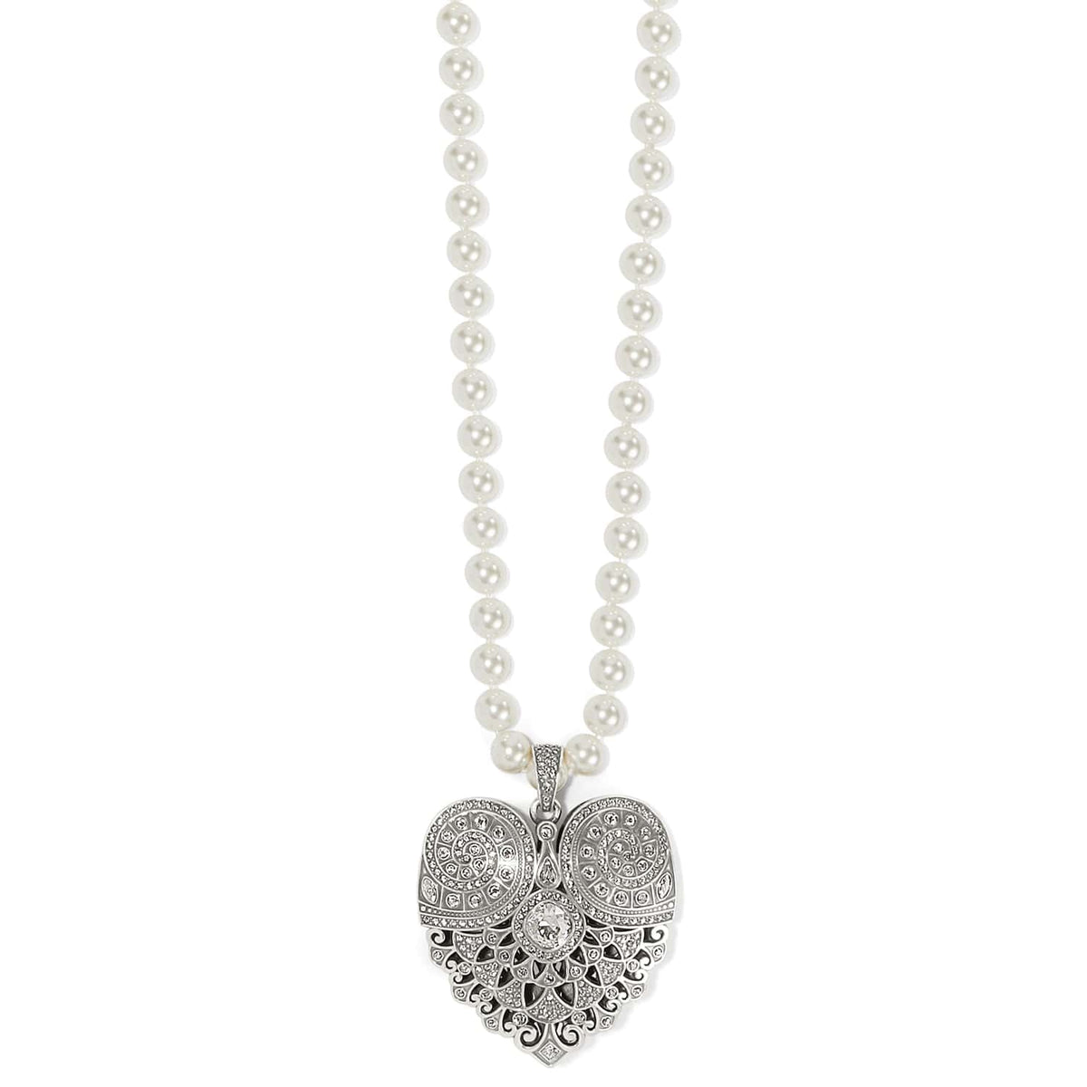 Mumtaz Pearl Necklace — Silver-Pearl