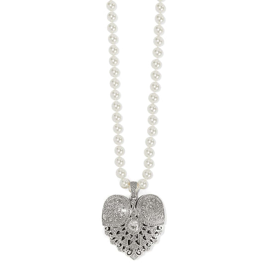 Mumtaz Pearl Necklace — Silver-Pearl