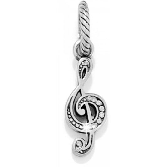 Music Note Charm — Silver