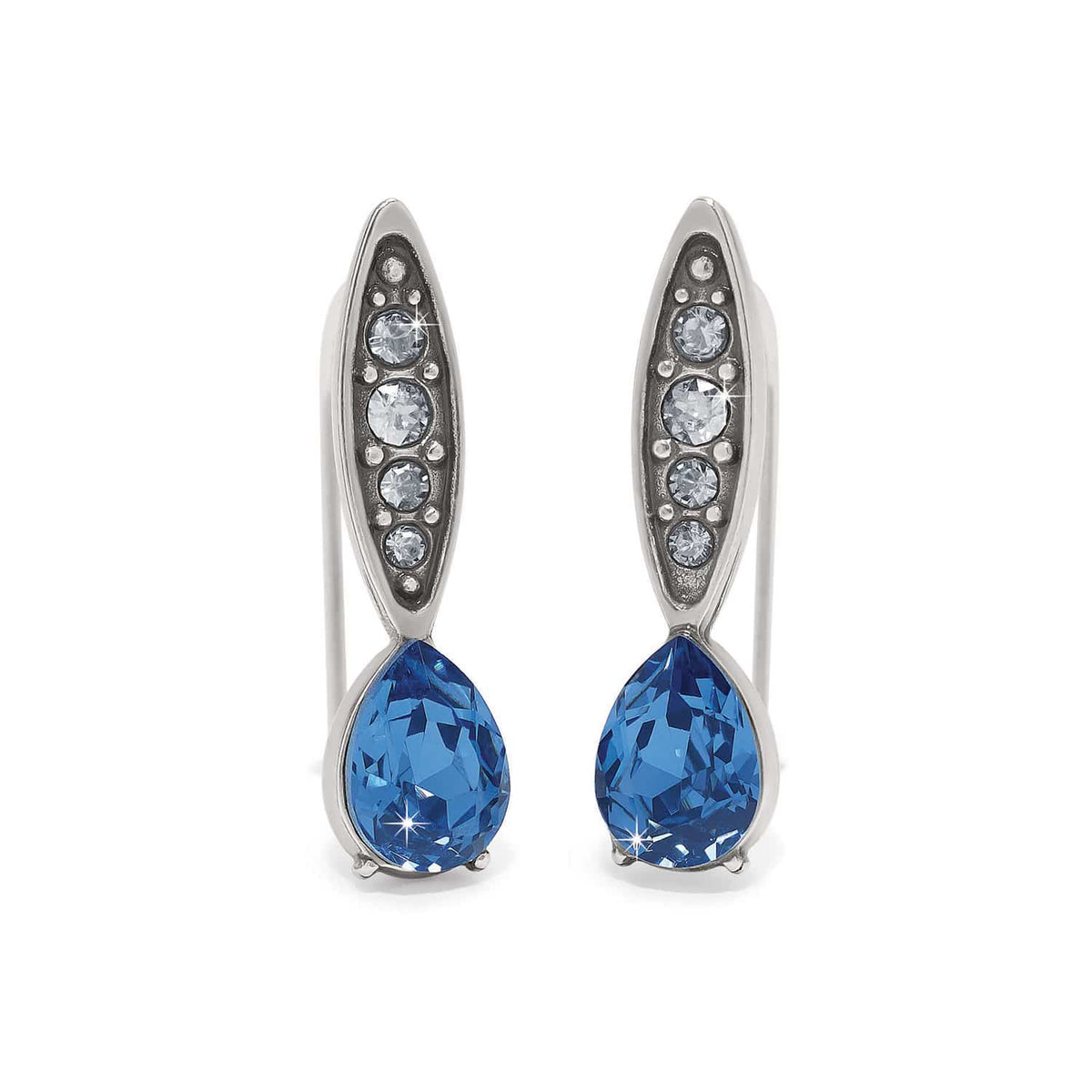 Mystery Of Love French Wire Earrings — Silver-Blue