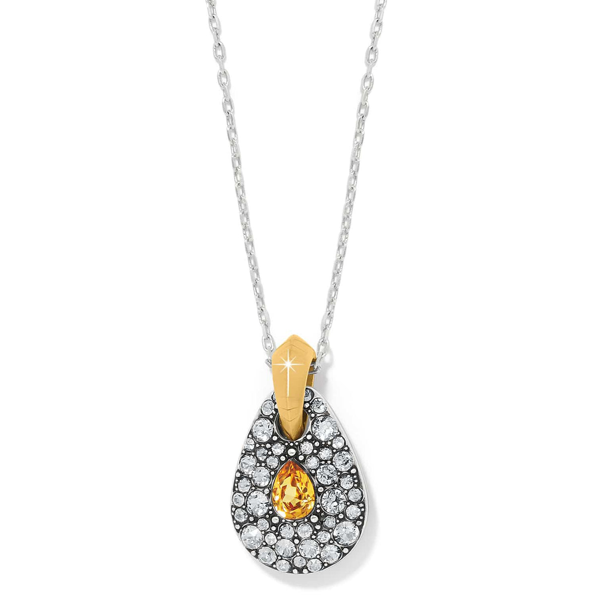 Mystery Of Love Necklace — Silver-Topaz