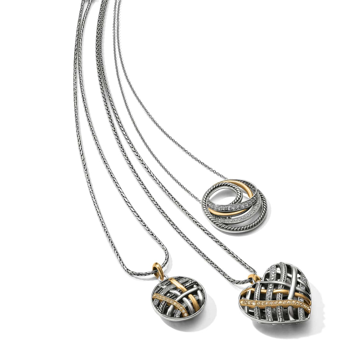 Neptune's Rings Convertible Reversible Heart Necklace by Brighton