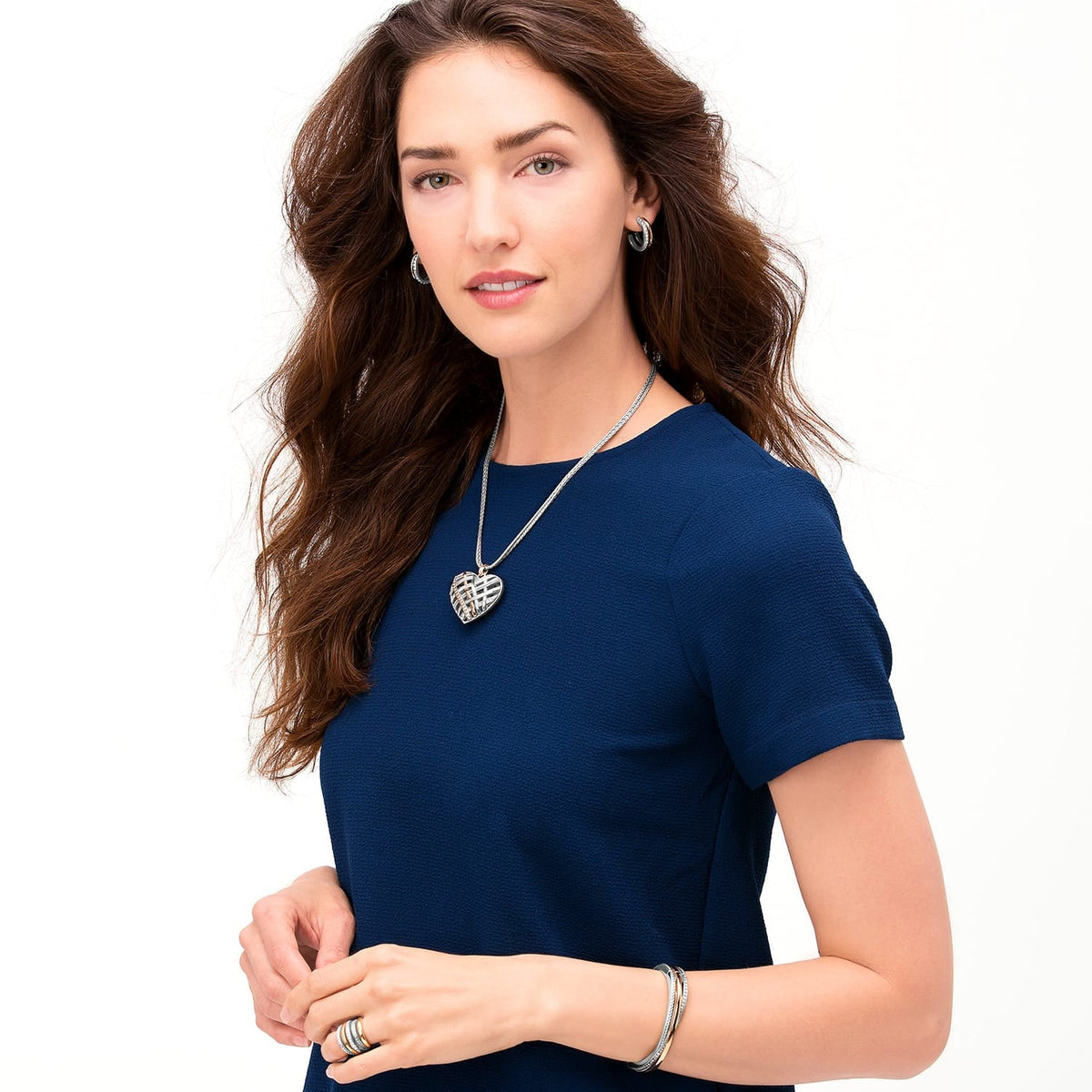 Neptune's Rings Convertible Reversible Heart Necklace by Brighton