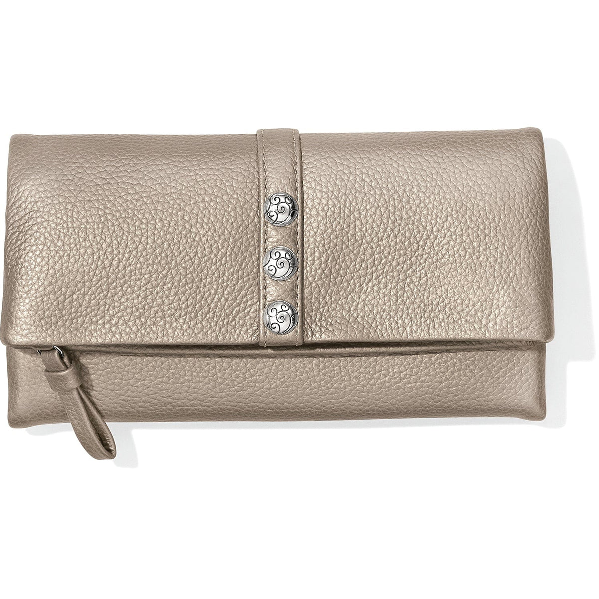 Nolita Shimmer Large Wallet — Zinc Pearl