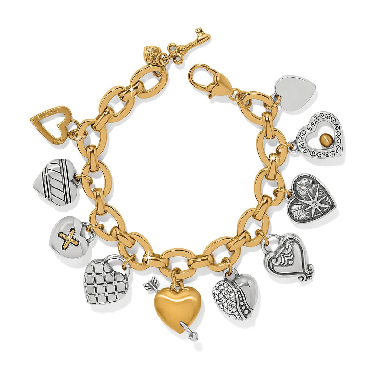 One Heart Large Charm Bracelet by Brighton