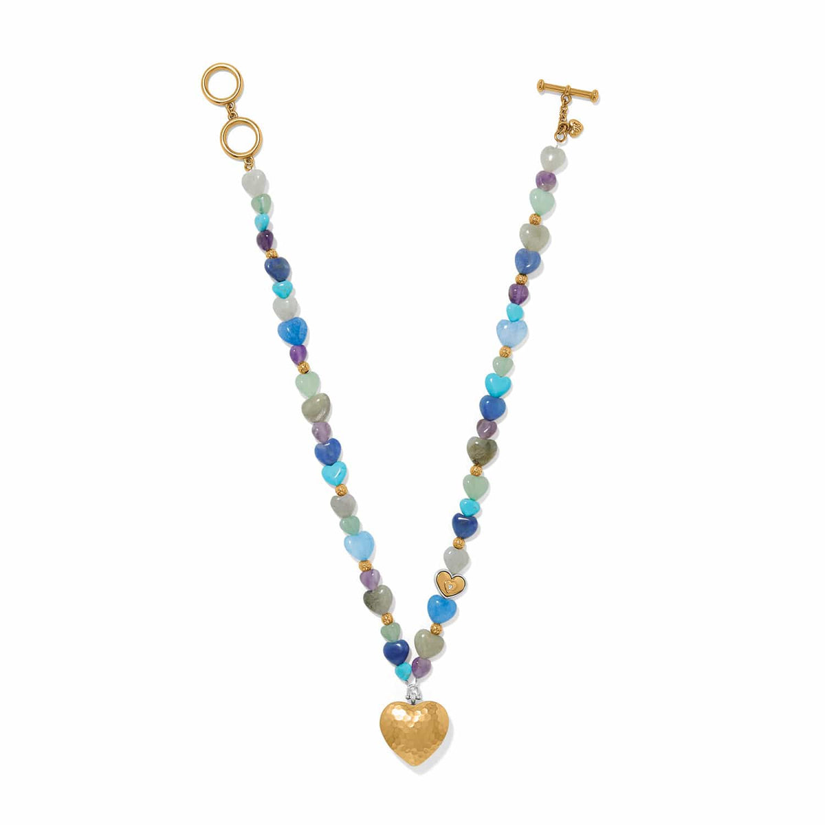 One Heart Multi Heart Bead Necklace by Brighton