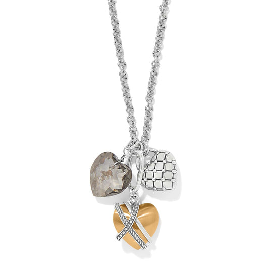 One Heart Toggle Necklace — Silver-Gold