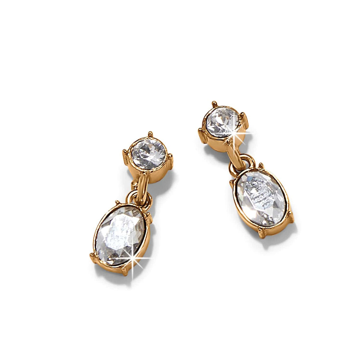 One Love Golden Petite Post Drop Earrings by Brighton
