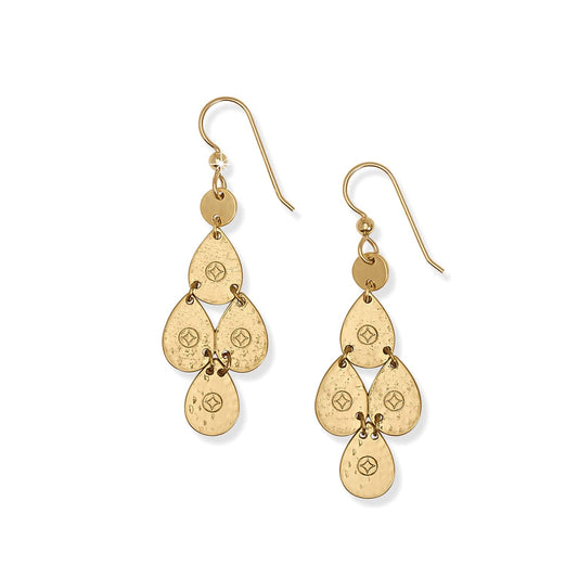 Palm Canyon Small Teardrop French Wire Earrings — Gold
