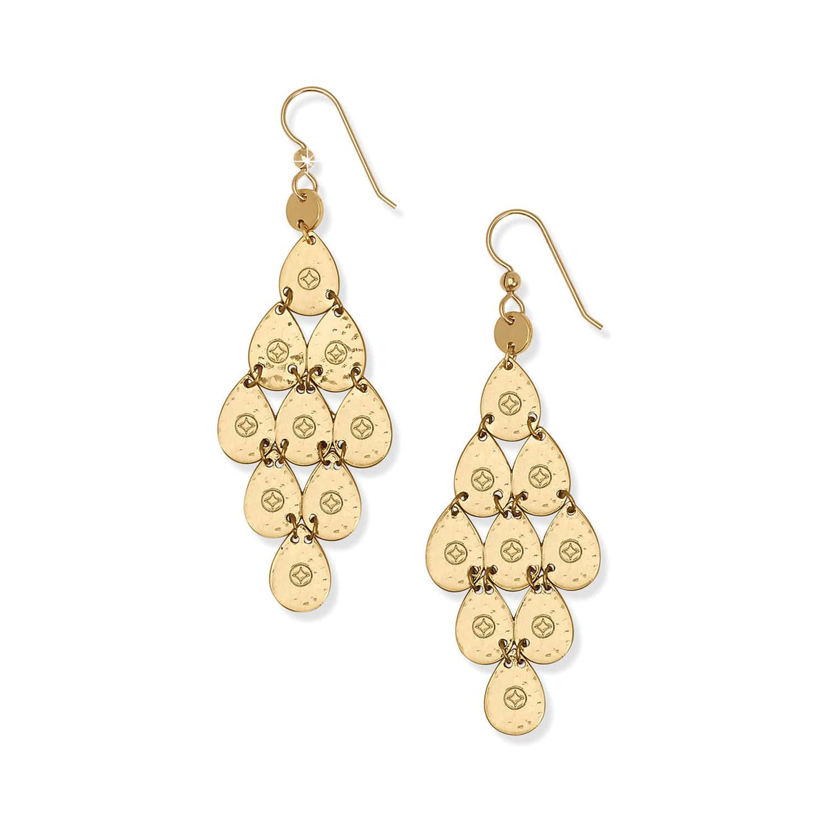 Palm Canyon Teardrop French Wire Earrings — Gold