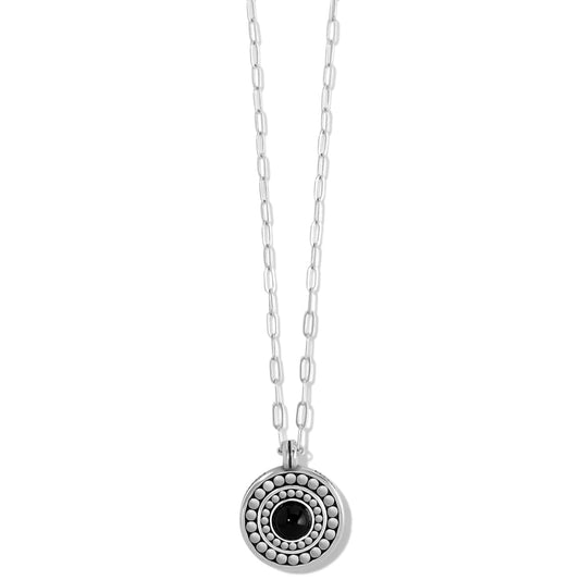 Pebble Dot Onyx Reversible Necklace — Black-Gold