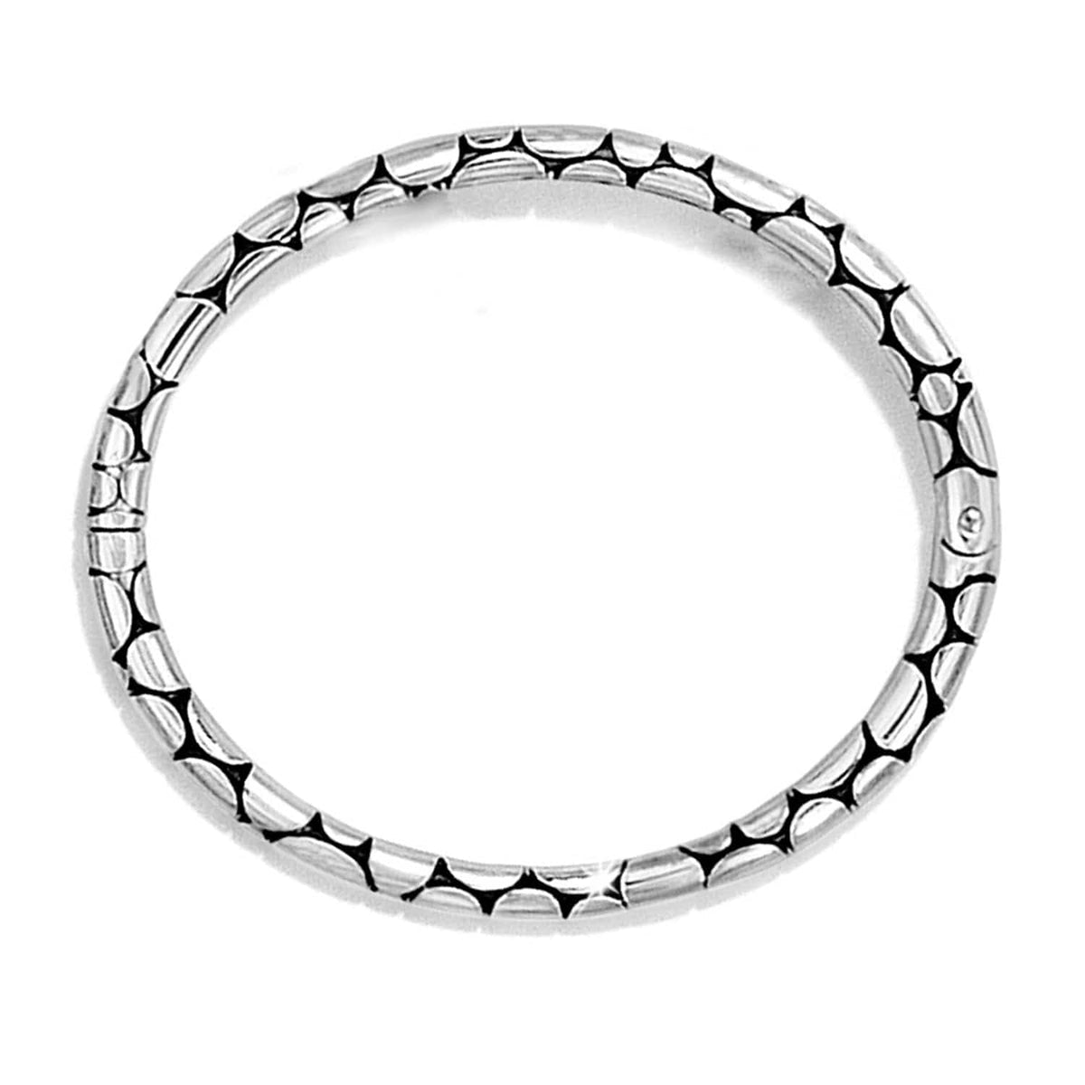 Pebble Slim Hinged Bangle — Silver