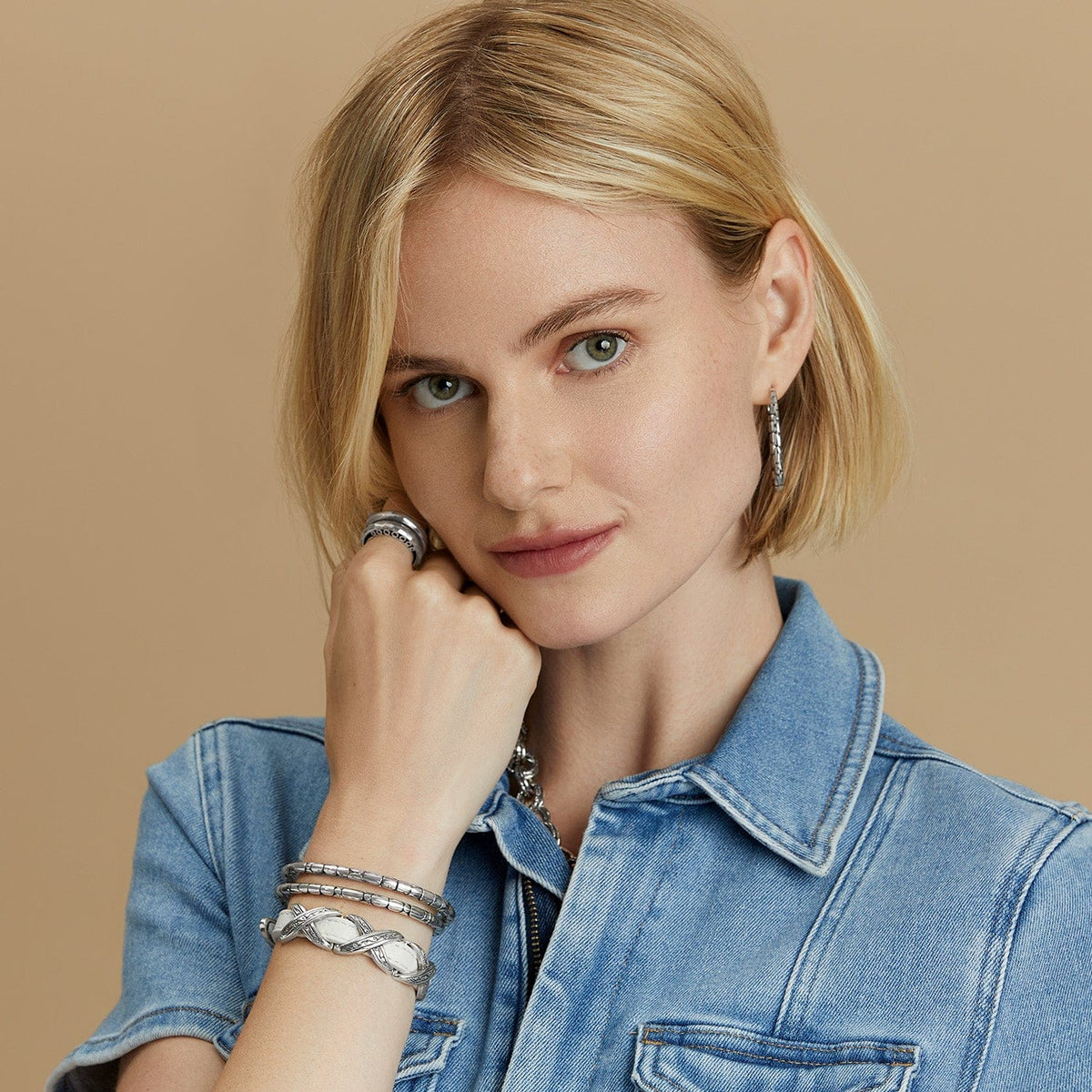 Pebble Slim Hinged Bangle by Brighton