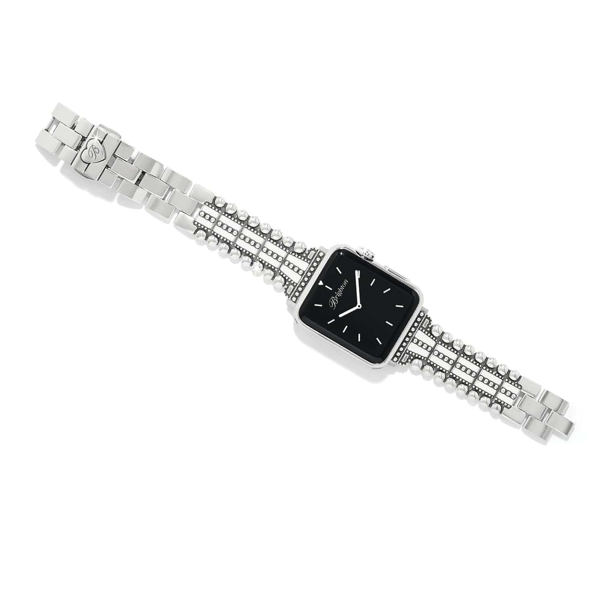 Pretty Tough Enamel Watch Band — Silver-White