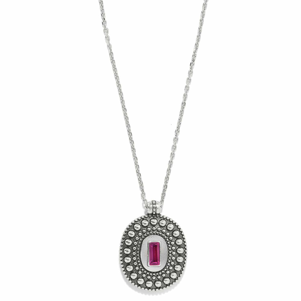 Pretty Tough Gem Necklace — Silver-Amethyst