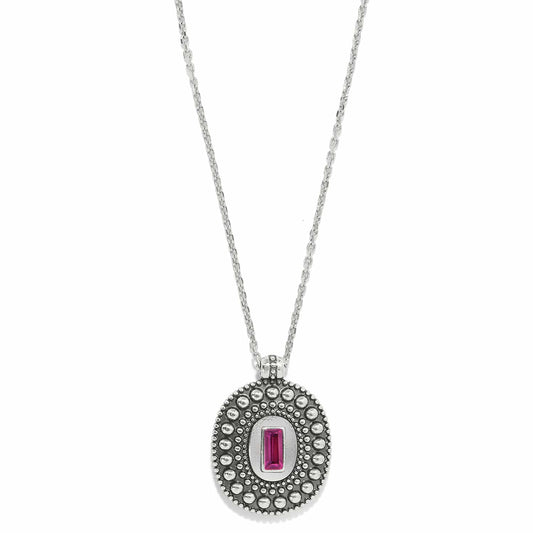 Pretty Tough Gem Necklace — Silver-Amethyst