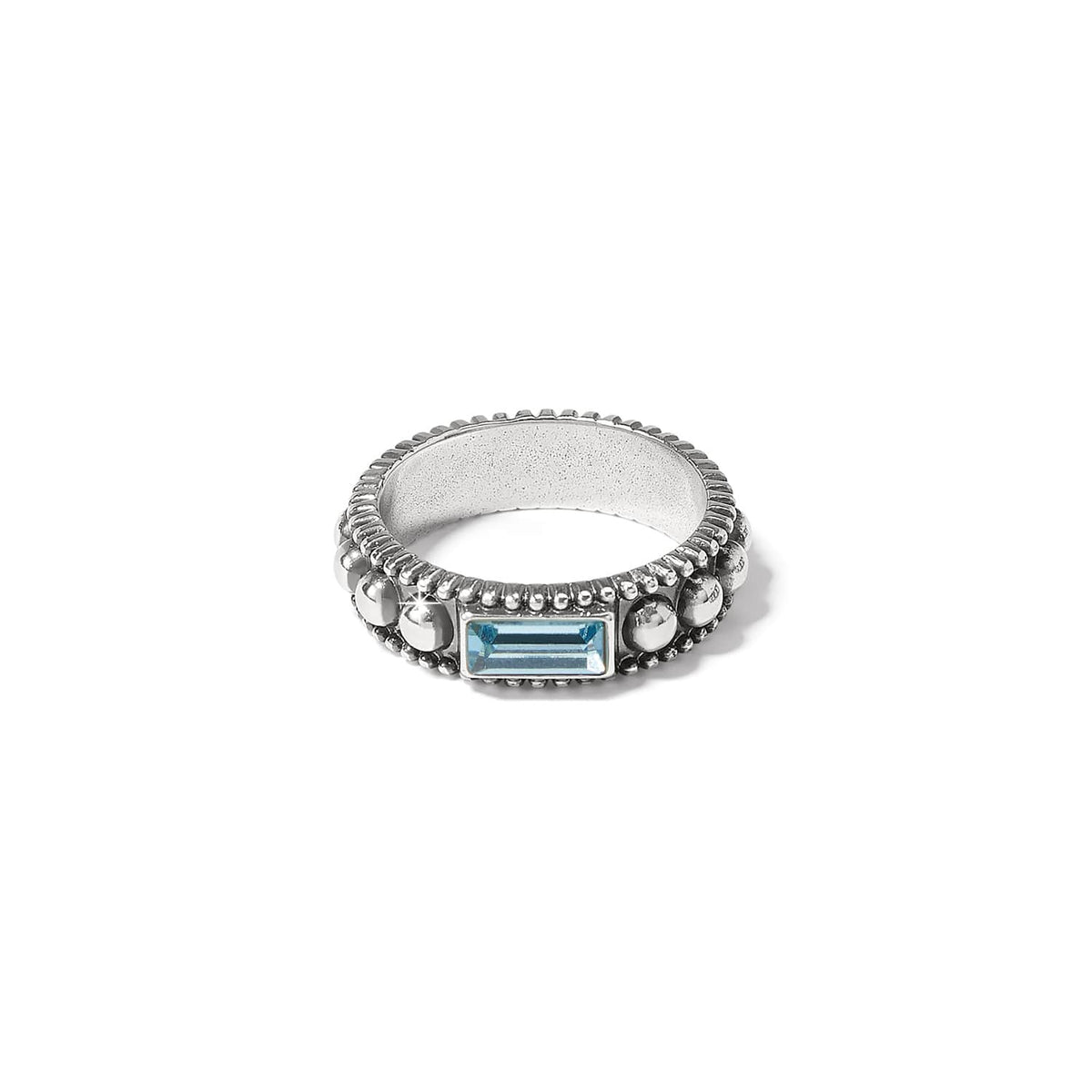 Pretty Tough Gem Ring — Silver-Aqua