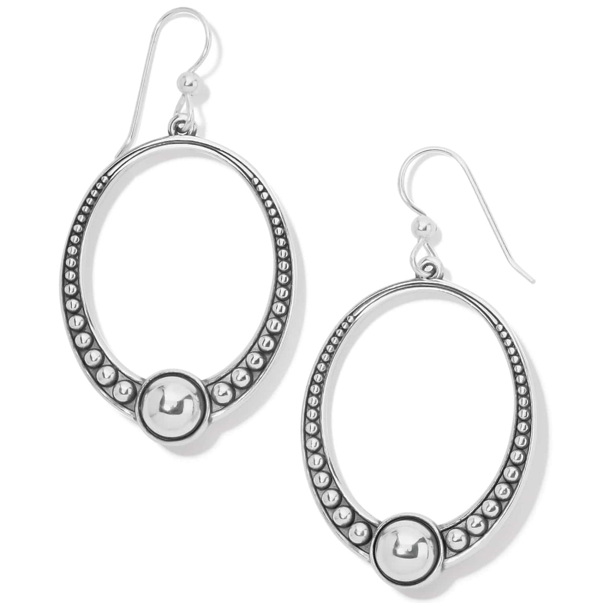 Pretty Tough Oval French Wire Earrings by Brighton