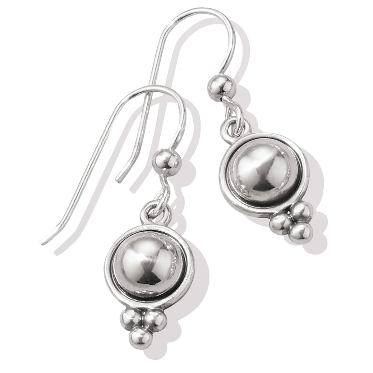 Pretty Tough Stud French Wire Earrings — Silver