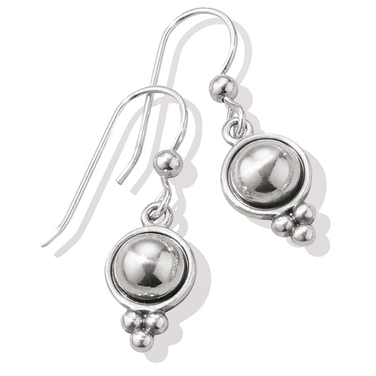 Pretty Tough Stud French Wire Earrings — Silver