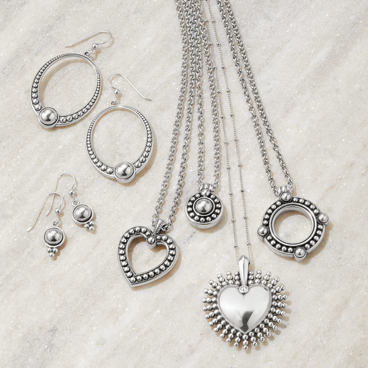 Pretty Tough Stud French Wire Earrings by Brighton