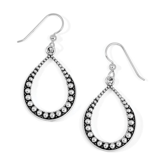 Pretty Tough Teardrop French Wire Earrings — Silver