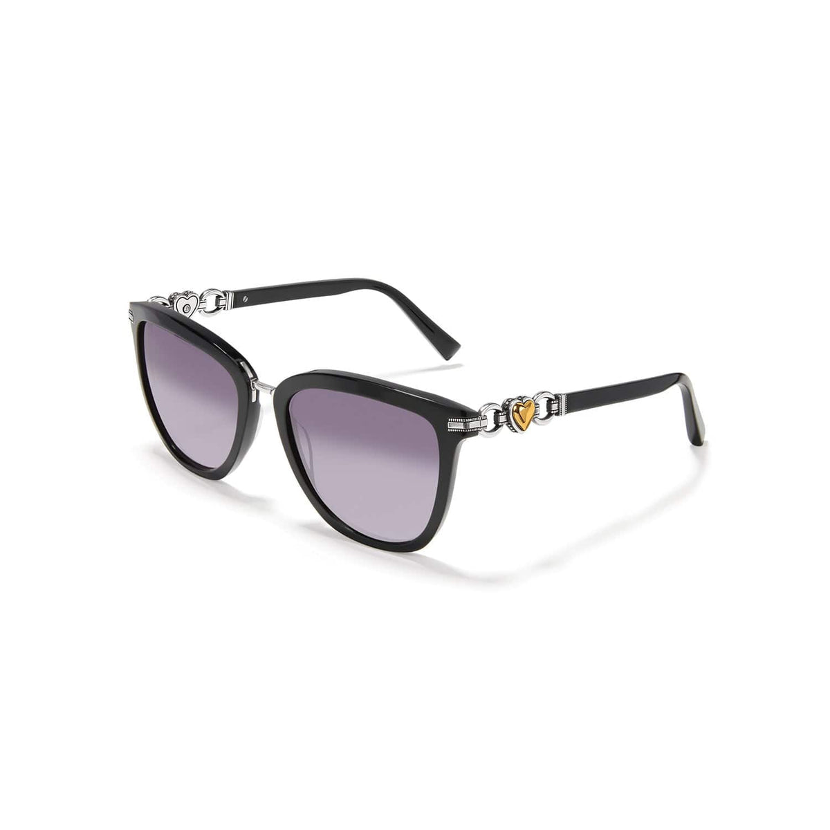 Pretty Tough Two Tone Heart Sunglasses — Black