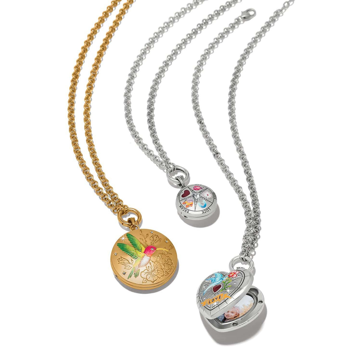 Reverie Bluebird Locket Necklace by Brighton