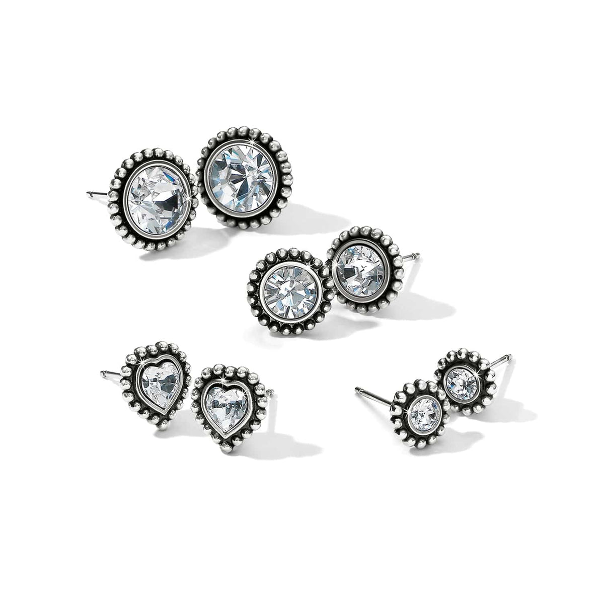 Shimmer Heart Mini Post Earrings by Brighton