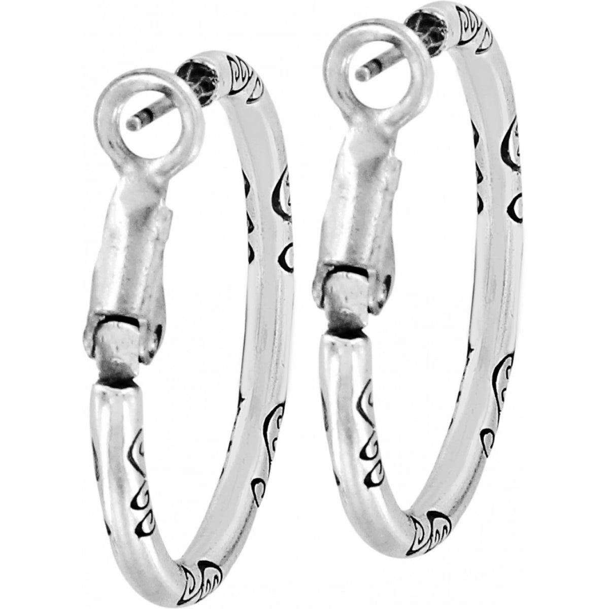 Small Hoop Charm Earrings — Gold