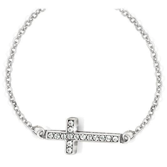 Starry Night Cross Necklace — Silver