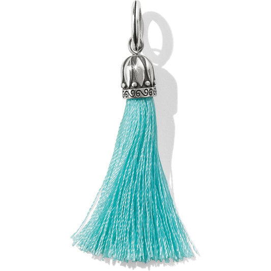 Tahlia Tassel Amulet — Aqua