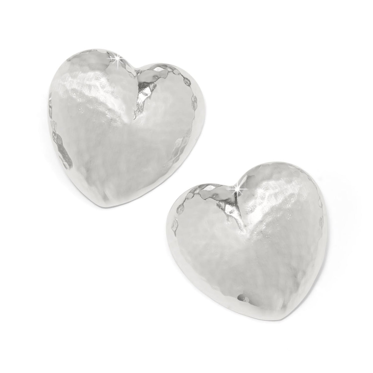 Trianon Heart Earrings — Silver