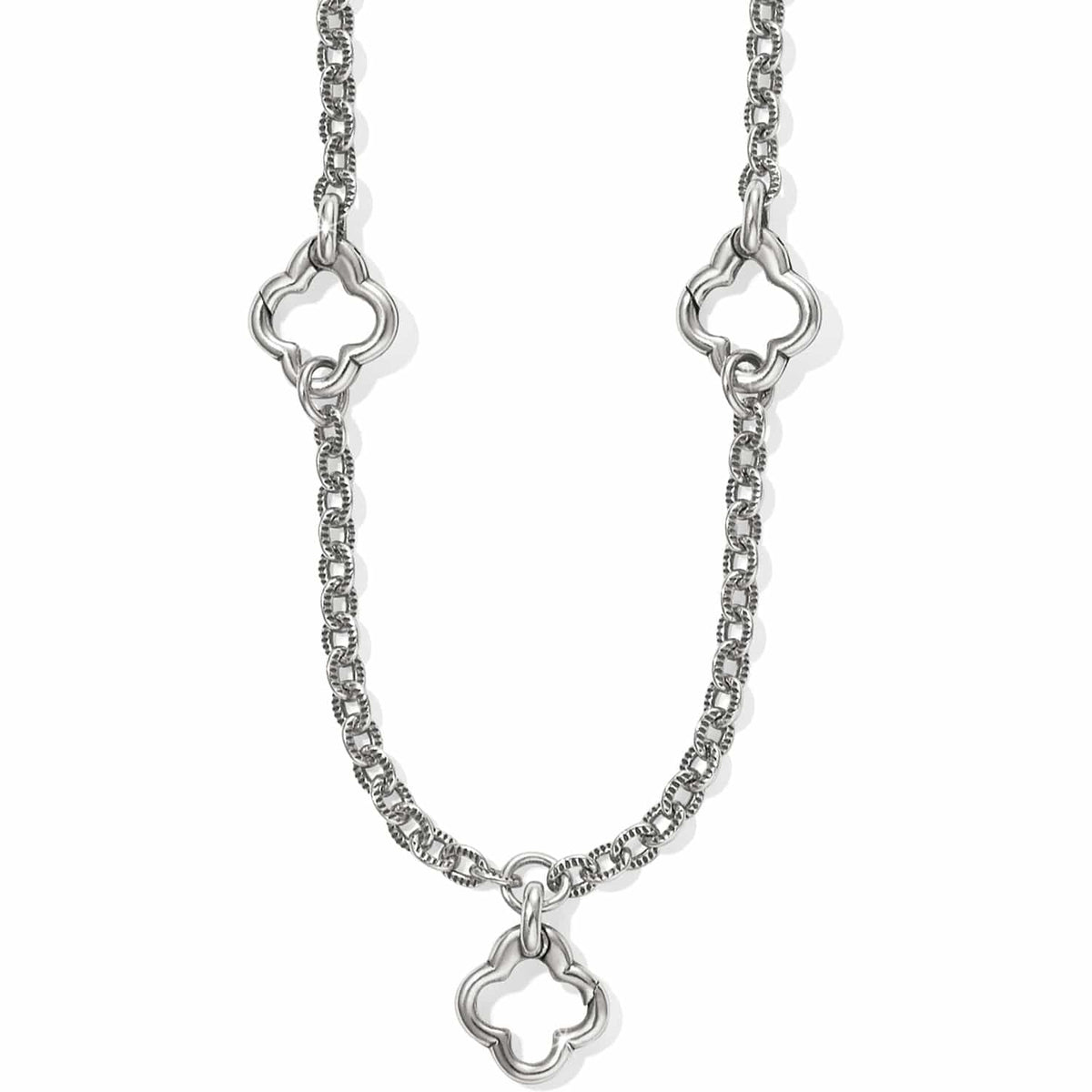Trio Charm Necklace — Silver