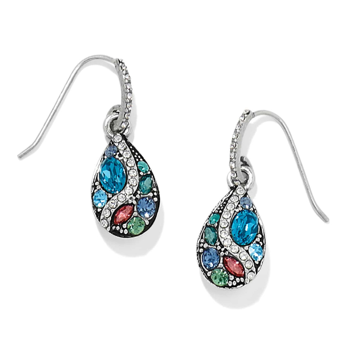 Trust Your Journey French Wire Earrings — Silver-Blues