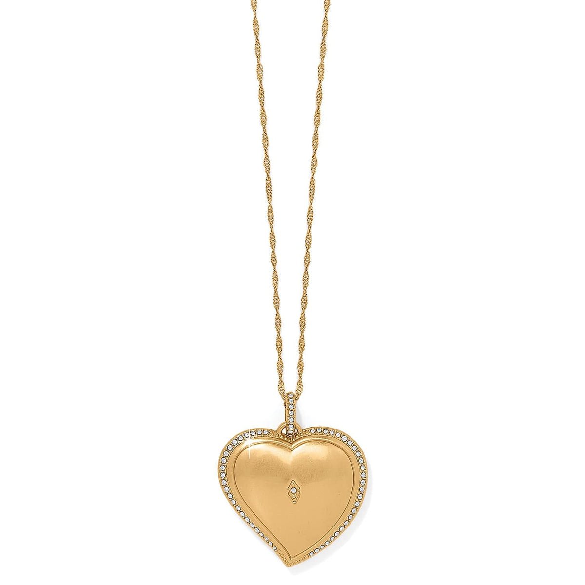 Trust Your Journey Golden Convertible Reversible Large Heart Necklace by Brighton