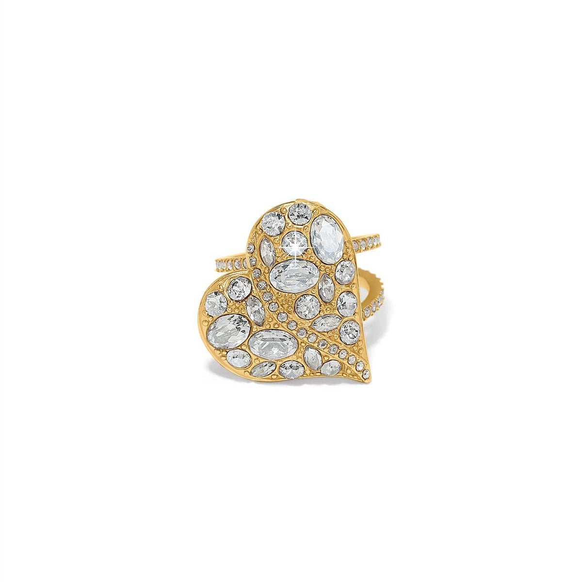 Trust Your Journey Golden Heart Ring — Gold