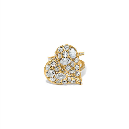 Trust Your Journey Golden Heart Ring — Gold
