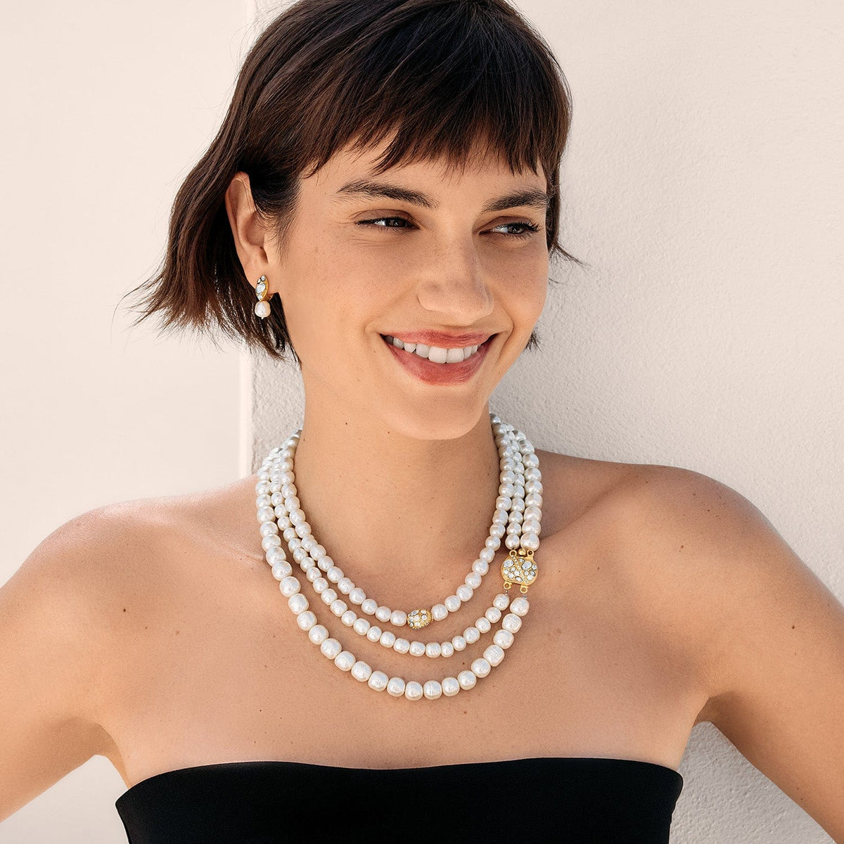 Trust Your Journey Pearl Drop Earrings by Brighton