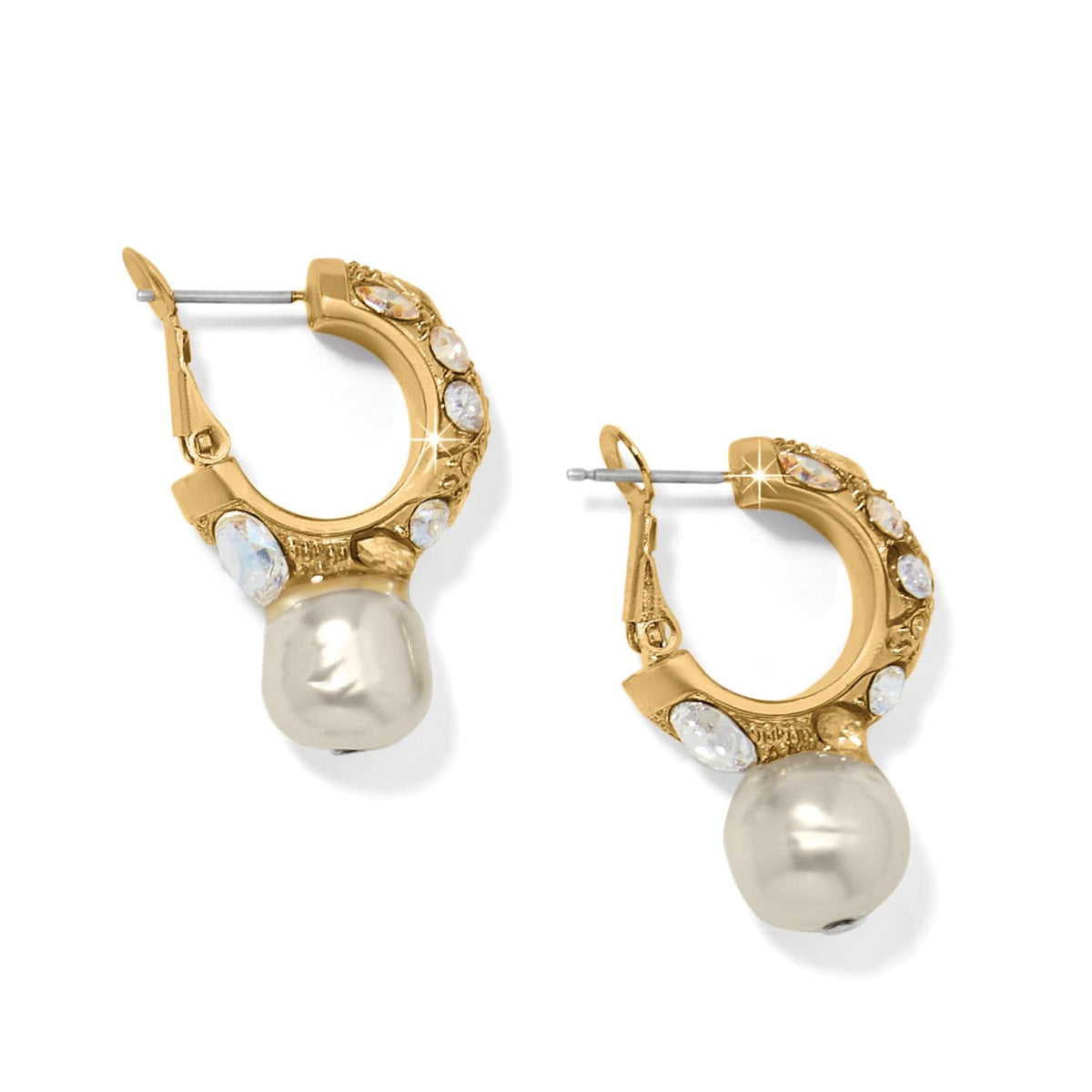 Trust Your Journey Pearl Hoop Earrings by Brighton