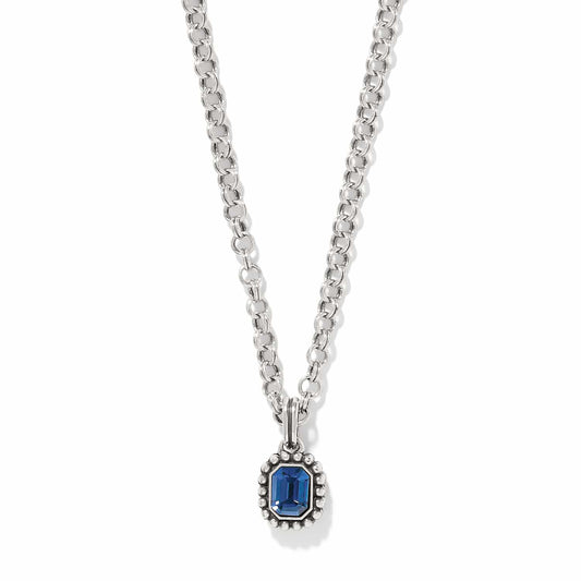 Twinkle Luxe Necklace — Silver-Blue
